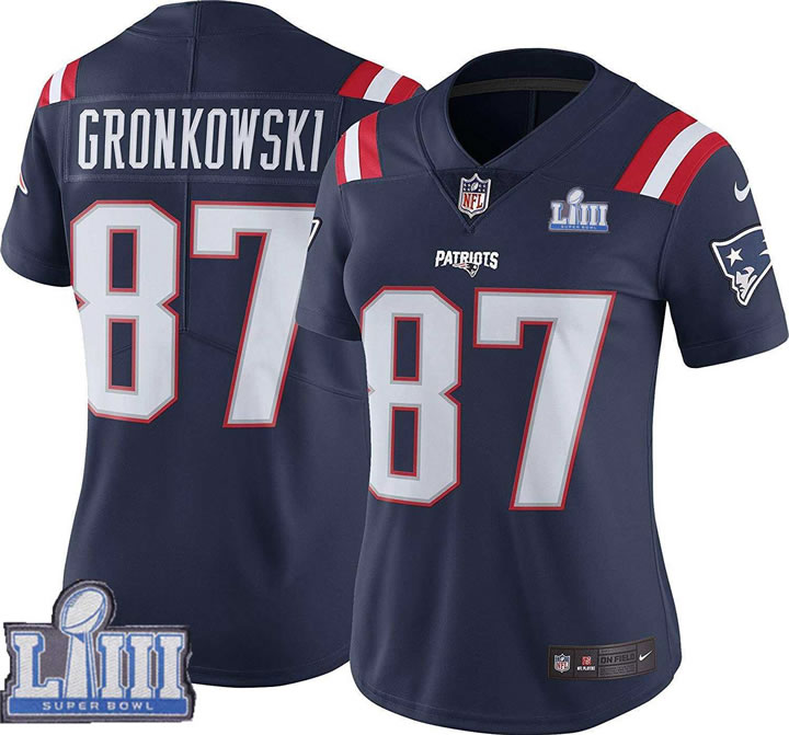 Women Nike Patriots 87 Rob Gronkowski Navy 2019 Super Bowl LIII Color Rush Limited Jersey,We sell and wholesale Women Nike Patriots 87 Rob Gronkowski Navy 2019 Super Bowl LIII Color Rush Limited Jersey on line form chian!